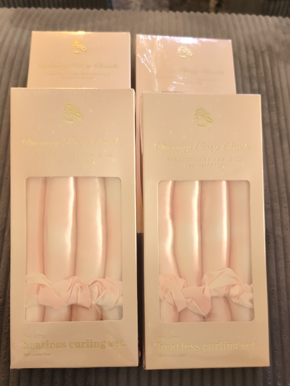 Heatless Curling 4 Sets - Pink